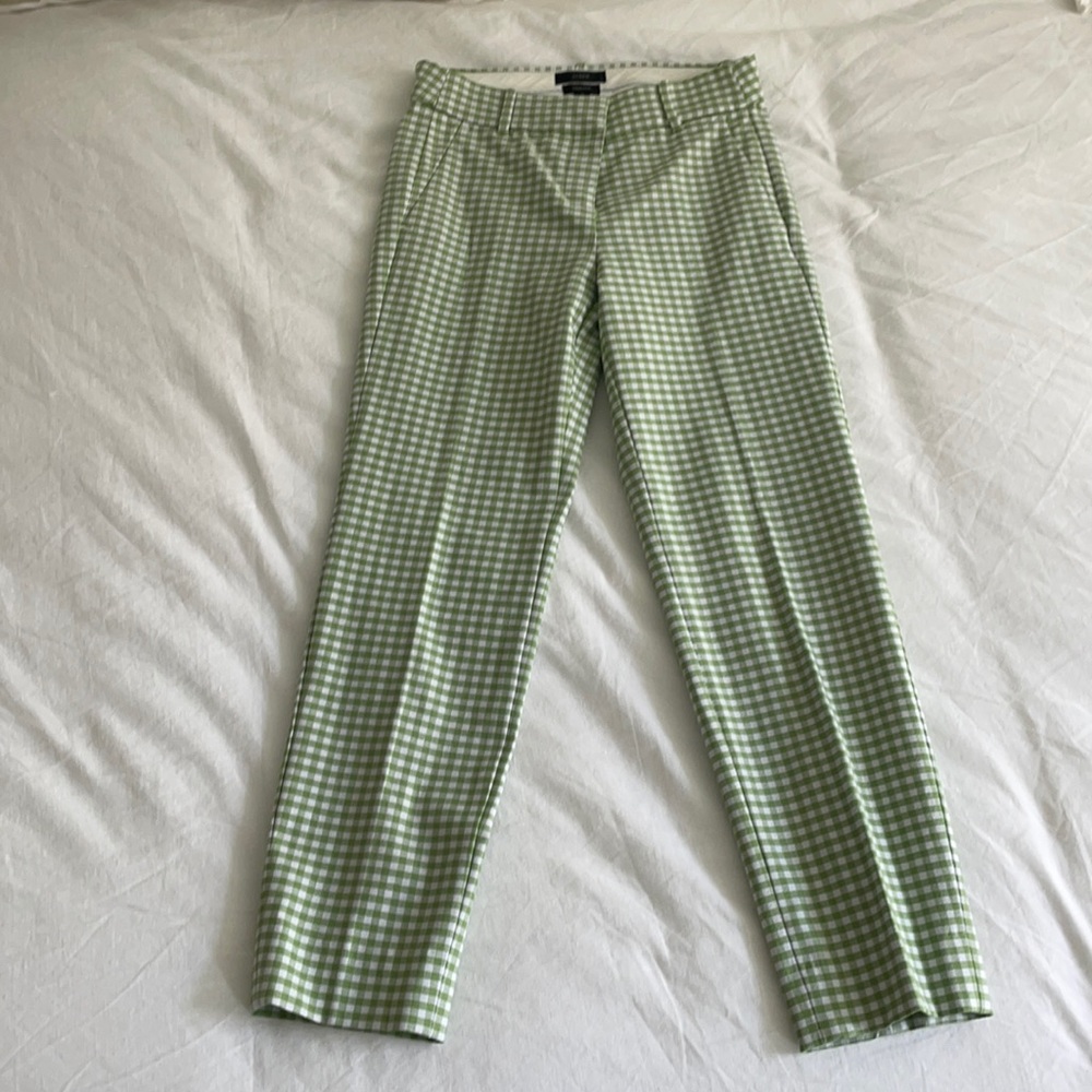 J Crew Cameron Gingham Crop Kick Pant